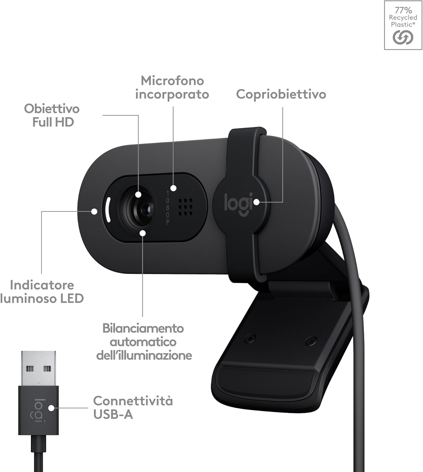 Logitech Brio 100 Full HD 1080p 4 Logitech Brio 100 Full HD 1080p 4
